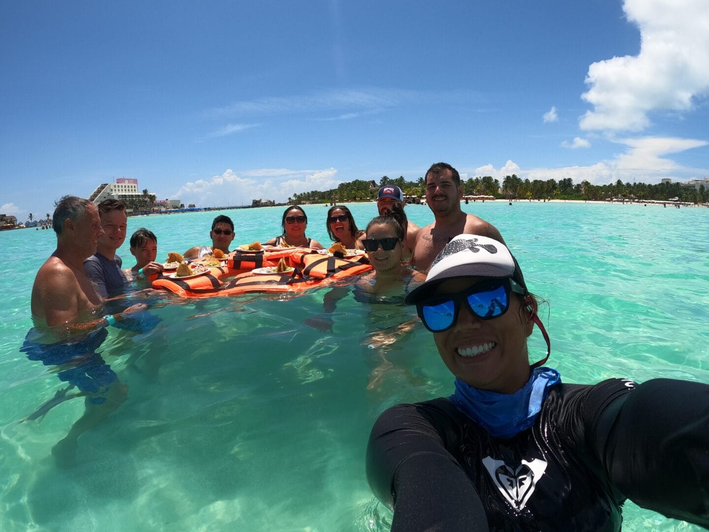 Playa Norte de arena blanca en Isla Mujeres